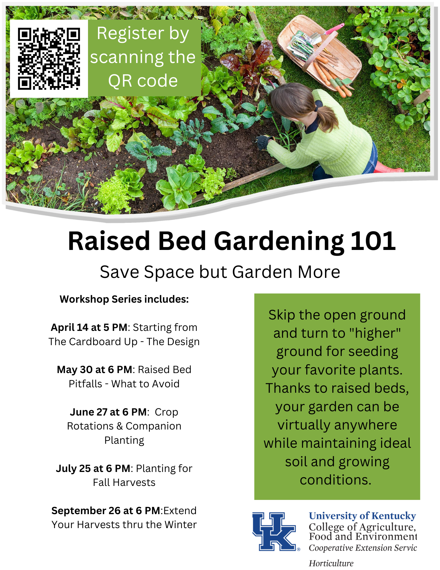 Raised bed gardening flyer
