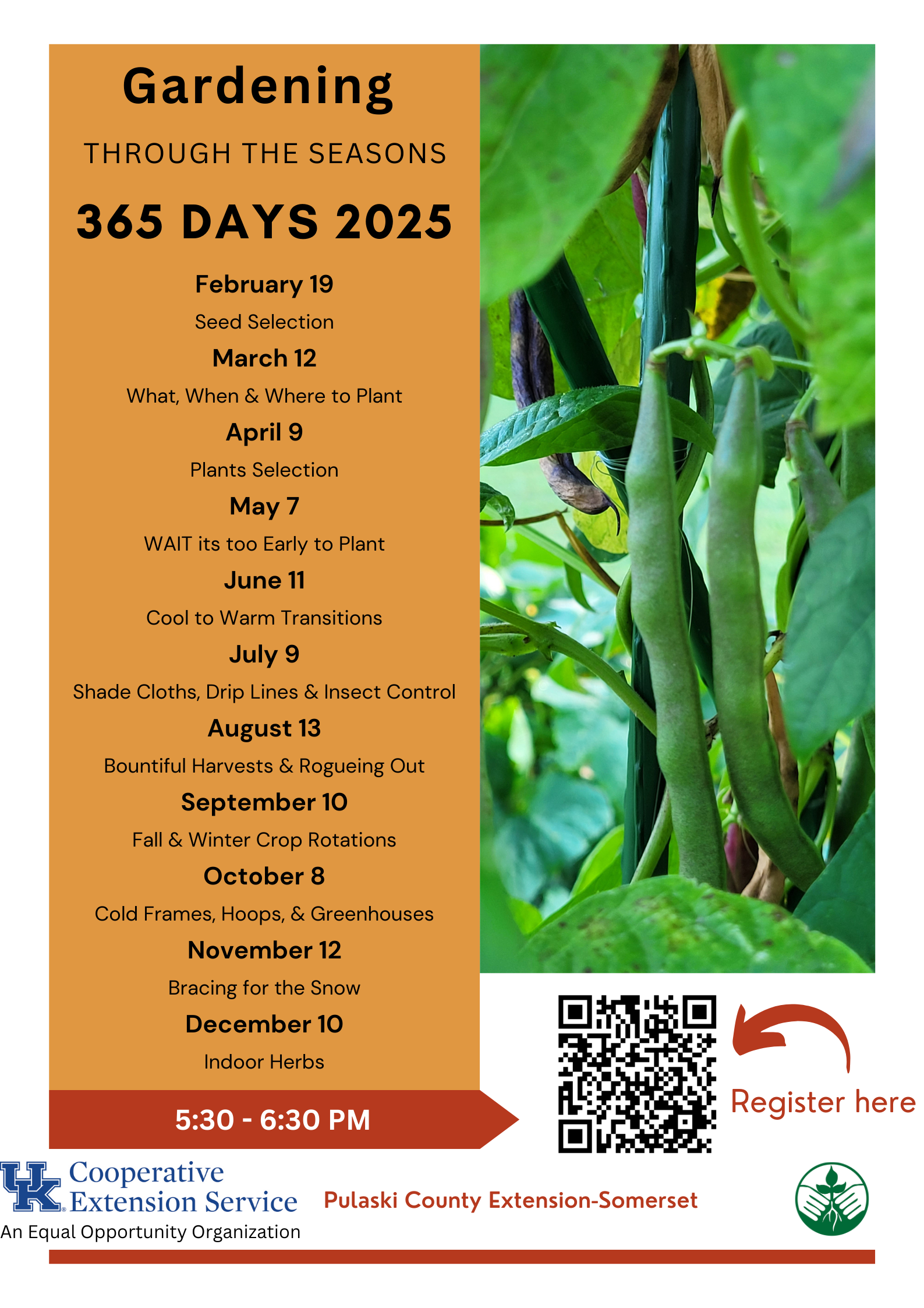 365 Days of Gardening flyer