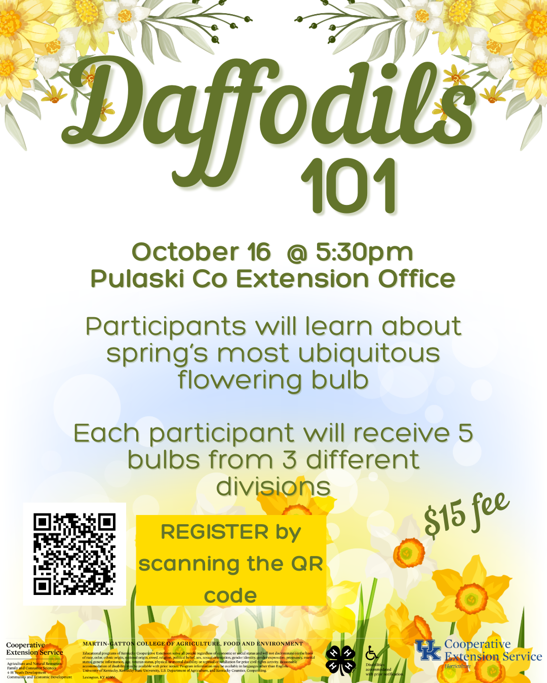 Daffodil program on Oct 16