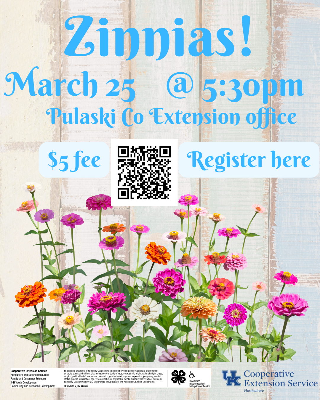 Zinnias flyer