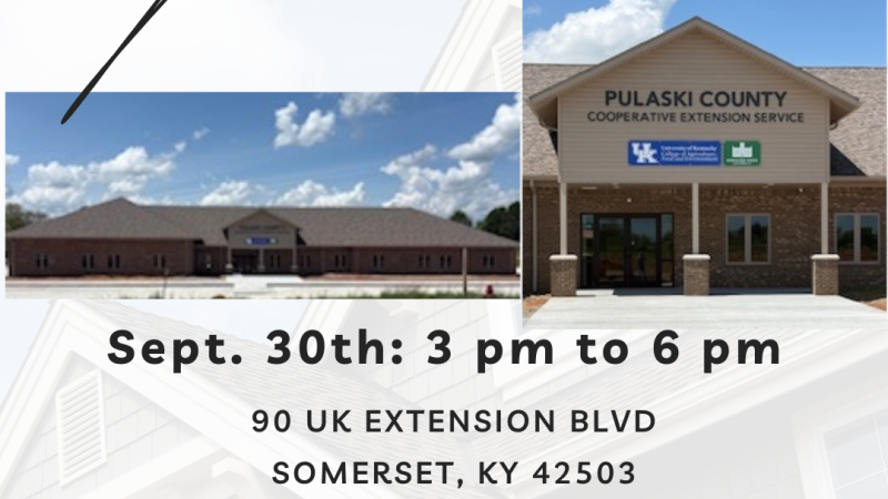 flyer for open house at the new extension office for more information call 606-679-6361