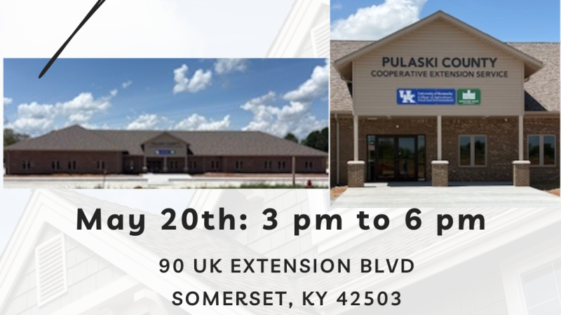 flyer for open house at the new extension office for more information call 606-679-6361
